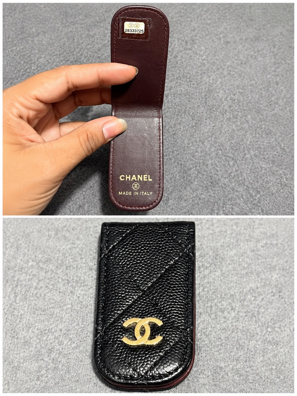 CHANEL Chanel matelasse money clip here mark caviar skin 28333725
black